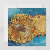 Van Gogh Zonnebloemen Professioneel Minimalistisch Save The Date (Achterkant)