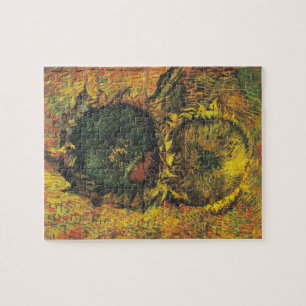 Van Gogh Zonnebloemen - Vintage Gouden Bloemschild Legpuzzel