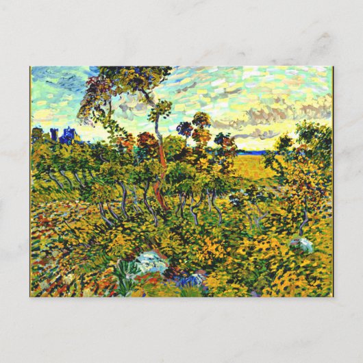 Van Gogh - Zonsondergang bij Montmajour Briefkaart (Voorkant)