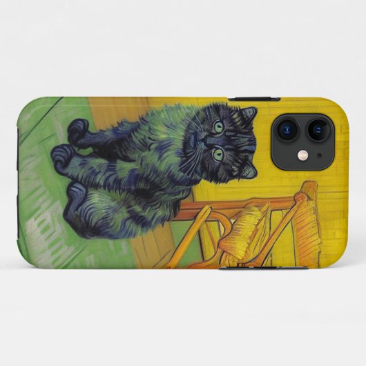 Van Gogh Zwart Kat Case-Mate iPhone Case (Achterkant (horizontaal))