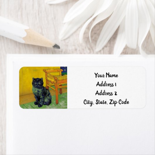 Van Gogh Zwart Kat Etiket (Insitu)