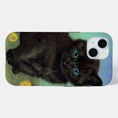 Van Gogh Zwart Kat Geel Bloemen Case-Mate iPhone Case (Achterkant (horizontaal))