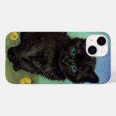 Van Gogh Zwart Kat Geel Bloemen Case-Mate iPhone Case (Achterkant (horizontaal))