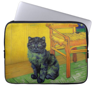 Van Gogh Zwart Kat Laptop Sleeve
