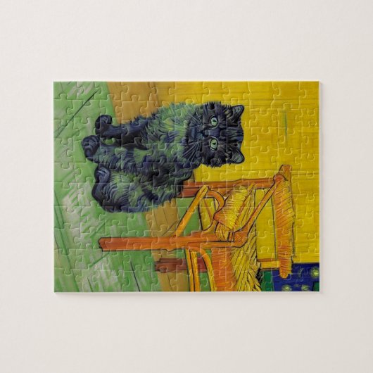 Van Gogh Zwart Kat Legpuzzel (Horizontaal)