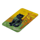 Van Gogh Zwart Kat Magneet (Linkerzijde)