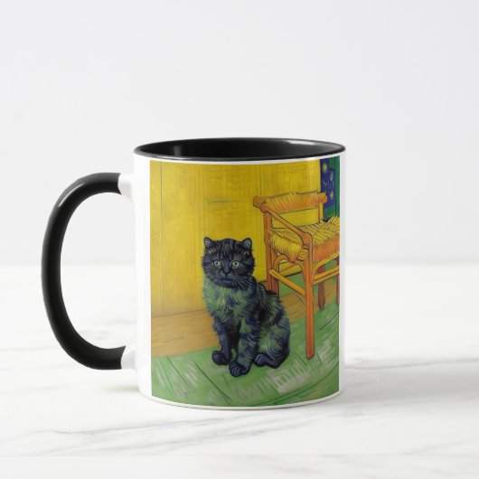 Van Gogh Zwart Kat Mok (Links)