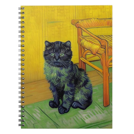 Van Gogh Zwart Kat Notitieboek (Voorkant)