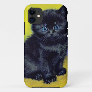 Van Gogh Zwart Kat Paarse Bloemen Case-Mate iPhone Case