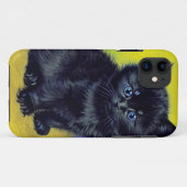 Van Gogh Zwart Kat Paarse Bloemen Case-Mate iPhone Case (Achterkant (horizontaal))