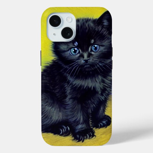 Van Gogh Zwart Kat Paarse Bloemen Case-Mate iPhone Case (Achterkant)