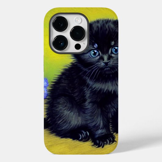 Van Gogh Zwart Kat Paarse Bloemen Case-Mate iPhone Case (Achterkant)