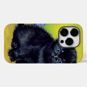 Van Gogh Zwart Kat Paarse Bloemen Case-Mate iPhone Case (Achterkant (horizontaal))