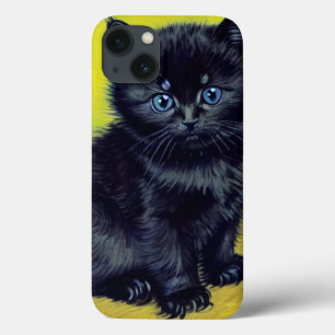 Van Gogh Zwart Kat Paarse Bloemen Case-Mate iPhone Case