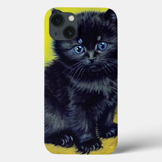 Van Gogh Zwart Kat Paarse Bloemen Case-Mate iPhone Case (Achterkant)