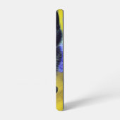 Van Gogh Zwart Kat Paarse Bloemen Samsung Galaxy Hoesje (Linkerkant)