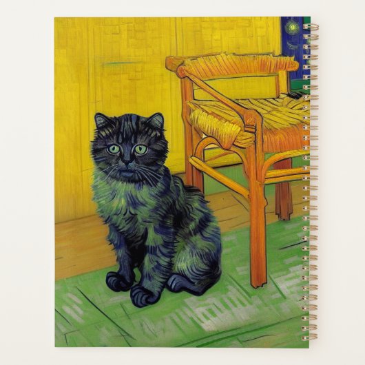 Van Gogh Zwart Kat Planner (Achterkant)