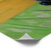 Van Gogh Zwart Kat Poster (Hoek)