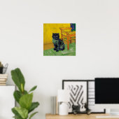 Van Gogh Zwart Kat Poster (Thuiskantoor)