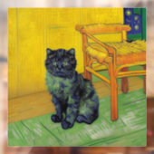 Van Gogh Zwart Kat Raamsticker (Vel 2)