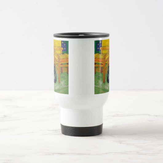 Van Gogh Zwart Kat Reisbeker (Center)