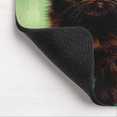 Van Gogh Zwart Kat Rood Bloemen Muismat (Hoek)