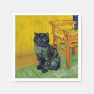 Van Gogh Zwart Kat Servet