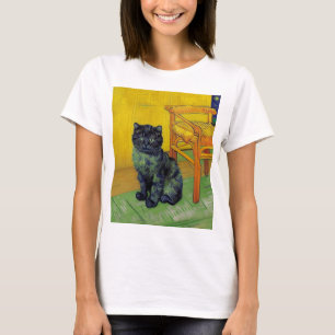Van Gogh Zwart Kat T-shirt