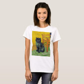 Van Gogh Zwart Kat T-shirt (Voorkant volledig)
