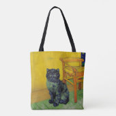 Van Gogh Zwart Kat Tote Bag (Achterkant)