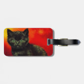 Van Gogh Zwart Kitten Bagagelabel (Achterkant horizontaal)
