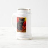 Van Gogh Zwart Kitten Bierpul (Voorkant links)