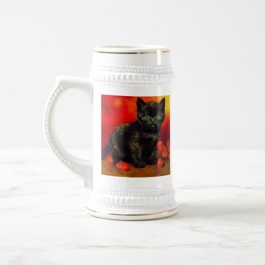 Van Gogh Zwart Kitten Bierpul (Links)