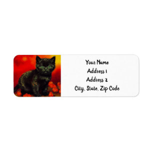 Van Gogh Zwart Kitten Etiket