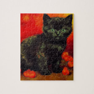 Van Gogh Zwart Kitten Legpuzzel