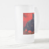 Van Gogh Zwart Kitten Matglas Bierpul (Voorkant rechts)