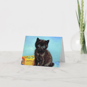 Van Gogh Zwart Kitten met garen