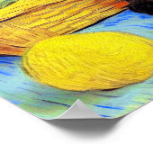 Van Gogh Zwart Kitten met garen Poster (Hoek)