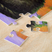 Van Gogh Zwart Kitten met Zonnebloemen Legpuzzel (Zijkant)