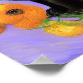 Van Gogh Zwart Kitten met Zonnebloemen Poster (Hoek)