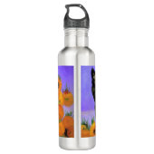 Van Gogh Zwart Kitten met Zonnebloemen Waterfles (Achterkant)