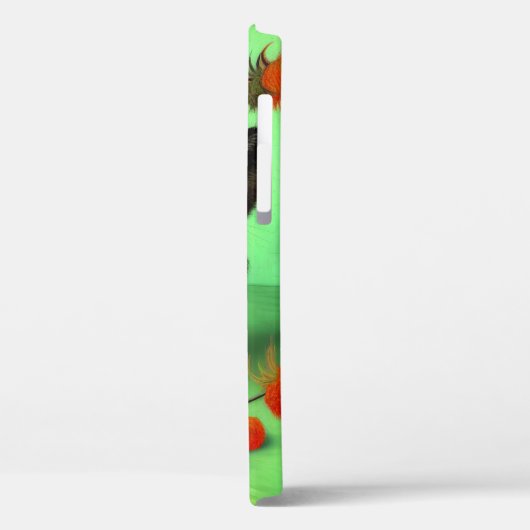 Van Gogh Zwart Kitten Rood Bloemen Case-Mate iPhone Case (Achterkant / Links)