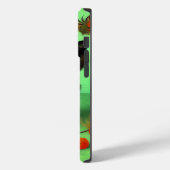 Van Gogh Zwart Kitten Rood Bloemen Case-Mate iPhone Case (Achterkant / Links)