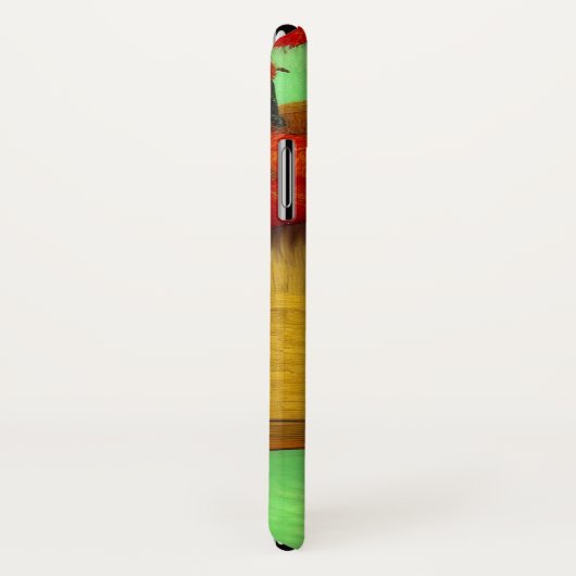 Van Gogh Zwart Kitten Rood Bloemen Case-Mate iPhone Case (Achterkant / rechts)