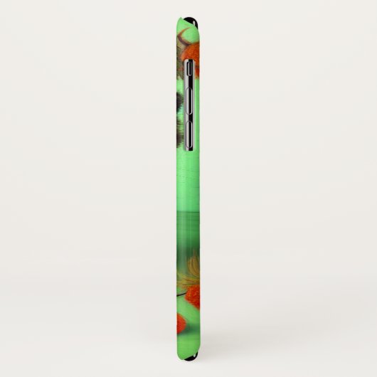 Van Gogh Zwart Kitten Rood Bloemen Case-Mate iPhone Case (Achterkant/links)