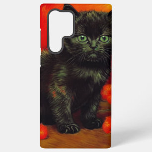 Van Gogh Zwart Kitten Samsung Galaxy Hoesje