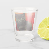 Van Gogh Zwart Kitten Shot Glas (Achterkant)