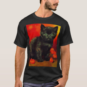 Van Gogh Zwart Kitten T-shirt