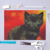 Van Gogh Zwart Kitten Tissuepapier (Craft)
