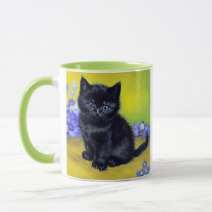 Van Gogh Zwarte Kat Paarse Bloemen Mok